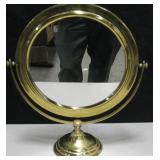 14.5" Diameter Vintage Brass Vanity Mirror