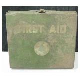 Vintage Metal Bell System First Aid Box 9" x 7.5"