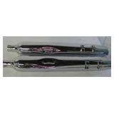 2 Harley Davidson Motorcycle Chrome Exhaust Pipes