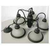 22" X 13" Black Trim Chandelier