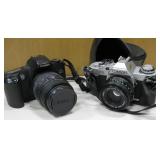 2 Canon 35mm Film Cameras in Cases