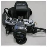 Olympus OM-1 SLR Film Camera w/ Lens & Case