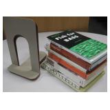 Lot of 8 Vtg Fishing Books and 6 Metal Bookends