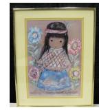 1971 De Grazia N.A. Art Style Framed Print