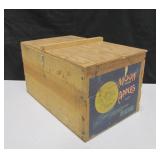 Vintage Wooden Moon Brand Apples Crate