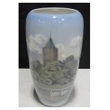 9" Royal Copenhagen Porcelain Vase-"Tower & Swans"
