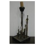 Wooden Modern 7 Light, 2 Finial & 1 Pricket Lamp