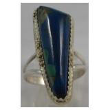 S.W. / S.S. w/ Lapis, Malachite & Turquoise Ring