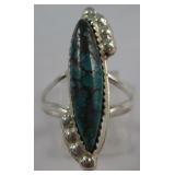 Southwest / S.S. Natural Utah Turquoise Ring