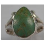Sterling Silver Hallmarked Turquoise Ring