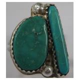 Southwest / S.S. Natural Utah Turquoise Ring