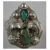 Southwest / S.S.  Natural Utah Turquoise Ring