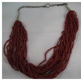 Sterling Silver Mediterranean Coral Neckla