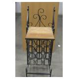 12 Port Metal & Wooden Shelf Wine Rack