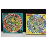 2 VNTG Jaymar & Walt Disney Co. Round Puzzle