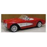 Vintage 1957 Red & White Corvette Car Model