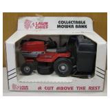 Vintage Lawn Chief Co. Red Mower Coin Bank Model