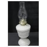 20th C. Hurricane Lamp w/ After Market Burner