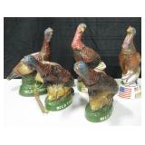 5 VNTG Wild Turkey Whiskey Turkey Form Decanters