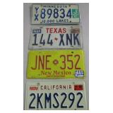 4 CA / TX NM / MN Vehicle License Plates
