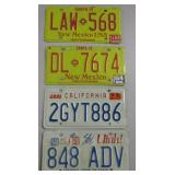 CA / UT & 2 NM Vehicle License Plates