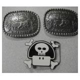 Western & Gamer Pewter & Aluminum Belt Buckles
