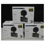 NIB 3 Black Vehicle Blackbox DVR 1080 HD Camera