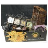 Box of Various Home Decorative Table Items