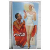 Coca Cola Co. VNTG Sylte Beach Flirt Tin Art Panel