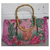 Far Nine Co. Leopard & Safari w/ Faux Bamboo Purse