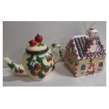 Mini XMAS Music & Strawberry Tea Pot Pill Boxes