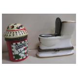 Miniature Toilet & Strawberry Jam Jar Pill Boxes