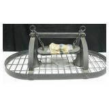 Contemporary Metal Stadium Oval 2 Light Chandelier