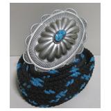 SW Style S.P & Turquoise Inlay Belt Buck, 32"L