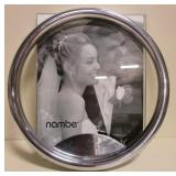 Nambe Co. Glass & Chrome Alloy Round Picture Frame