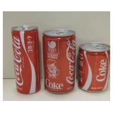 3 Vintage Coca Cola Co. Japanese Coke Cans