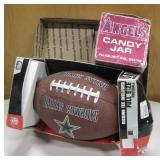 Dallas Cowboy Offical Footbal & Angels Candy Jar