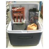 Cooler Box w/ Large Thermal, Apron, Sauces, Knives