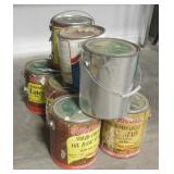 Various Latex, Gloss, Stain Finish Paint Cans