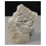 Skull Etched Form on Raw Mineral