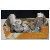 Various Raw Minerals, Geode, Obsidian, Mica, etc.