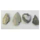 Lot of 4 Arrowheads