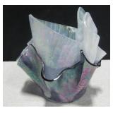 Abstract Purple Carnival Style Art Glass by MAP