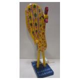Guatemalan Wood Folk Art Peacock Figure