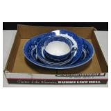 Allertons English Blue Willow Dish Set