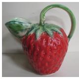 21st.C. Italian Strawberry Form Ceramic W. Pitcher