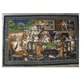 Vintage Dogs Playing Cards Tapestry, 37.5" x 57"