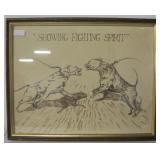 19.5" X 15.5" Framed Fighting Spirit Art