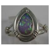 Sterling Silver Hallmarked Opal Ring