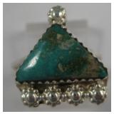 Sterling Silver & Pilot Mountain Turquoise SW Ring